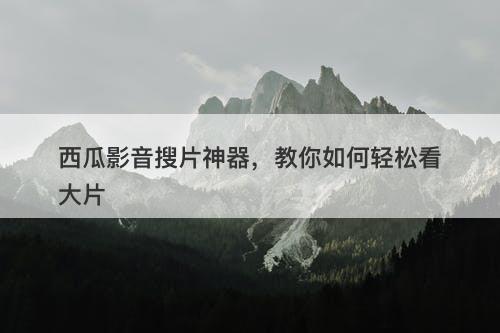 西瓜影音搜片神器，教你如何轻松看大片