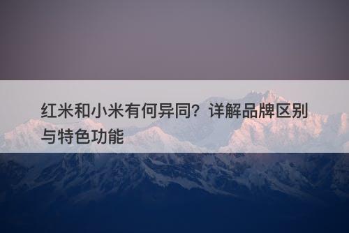 红米和小米有何异同?详解品牌区别与特色功能-图1 红米和小米有何异同?详解品牌区别与特色功能-图1