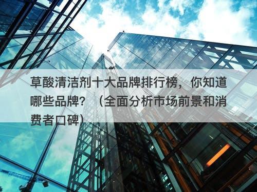 草酸清洁剂十大品牌排行榜，你知道哪些品牌？（全面分析市场前景和消费者口碑）
