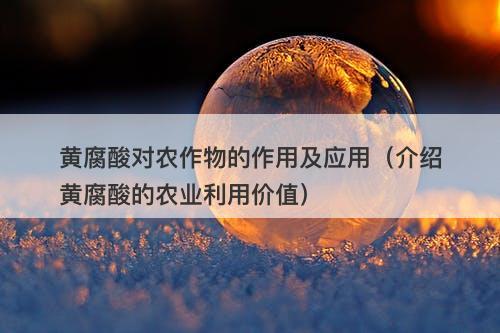 黄腐酸对农作物的作用及应用（介绍黄腐酸的农业利用价值）