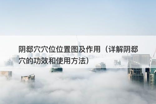 阴郄穴穴位位置图及作用（详解阴郄穴的功效和使用方法）