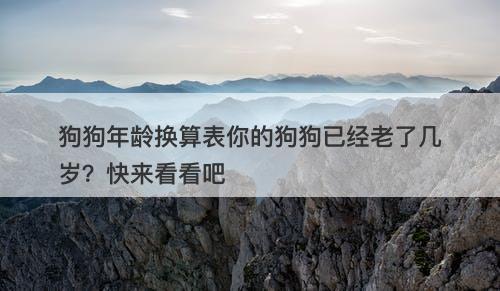 狗狗年龄换算表你的狗狗已经老了几岁？快来看看吧