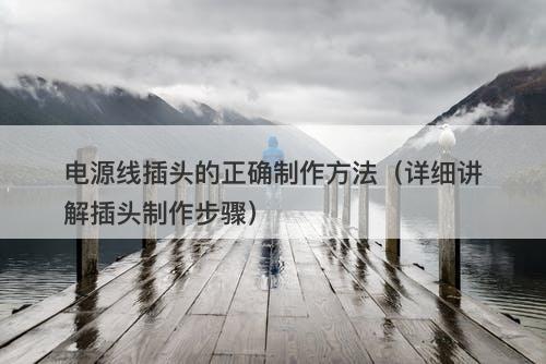 电源线插头的正确制作方法(详细讲解插头制作步骤)-图1 电源线插头的正确制作方法(详细讲解插头制作步骤)-图1