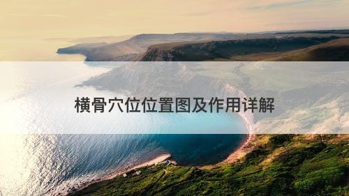 横骨穴位位置图及作用详解