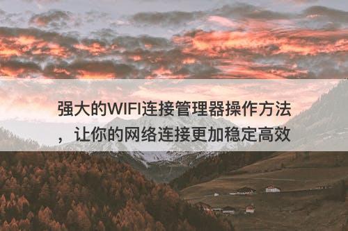 强大的WIFI连接管理器操作方法，让你的网络连接更加稳定高效