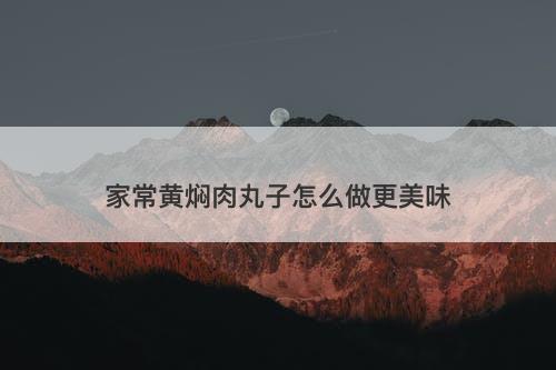 家常黄焖肉丸子怎么做更美味