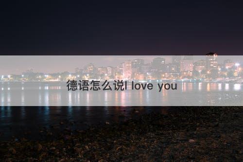 德语怎么说I love you
