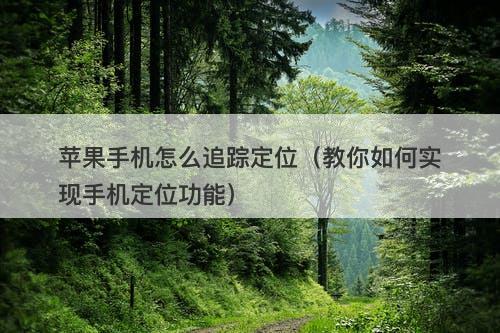 苹果手机怎么追踪定位（教你如何实现手机定位功能）