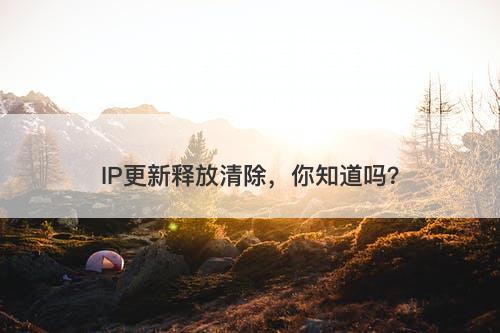 IP更新释放清除，你知道吗？