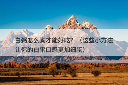 白粥怎么煮才能好吃？（这些小方法让你的白粥口感更加细腻）
