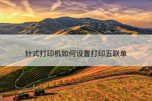 针式打印机如何设置打印五联单