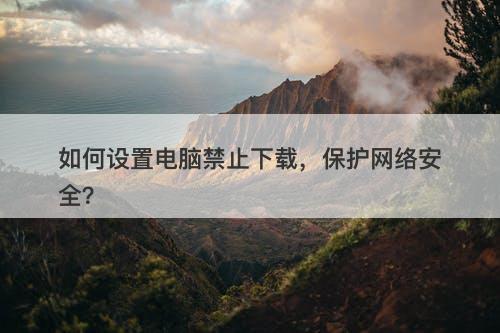 如何设置电脑禁止下载，保护网络安全？