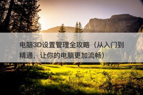 电脑3D设置管理全攻略（从入门到精通，让你的电脑更加流畅）