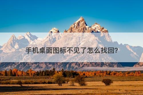 手机桌面图标不见了怎么找回？