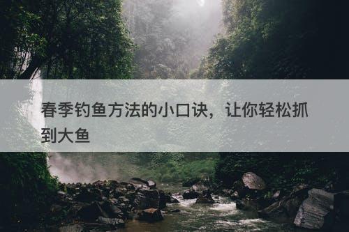 春季钓鱼方法的小口诀，让你轻松抓到大鱼