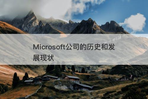 Microsoft公司的历史和发展现状