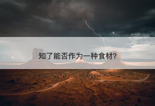 知了能否作为一种食材？