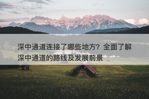 深中通道连接了哪些地方？全面了解深中通道的路线及发展前景