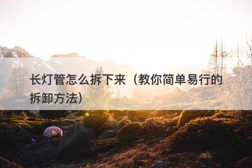 长灯管怎么拆下来（教你简单易行的拆卸方法）