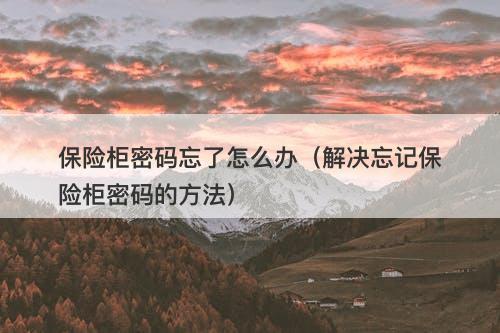 保险柜密码忘了怎么办（解决忘记保险柜密码的方法）