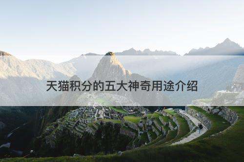 天猫积分的五大神奇用途介绍