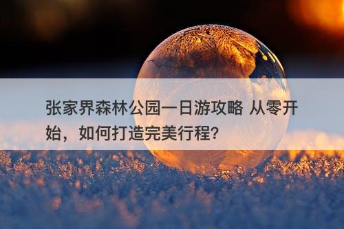 张家界森林公园一日游攻略 从零开始，如何打造完美行程？