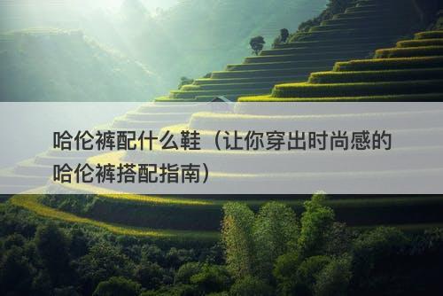 哈伦裤配什么鞋（让你穿出时尚感的哈伦裤搭配指南）