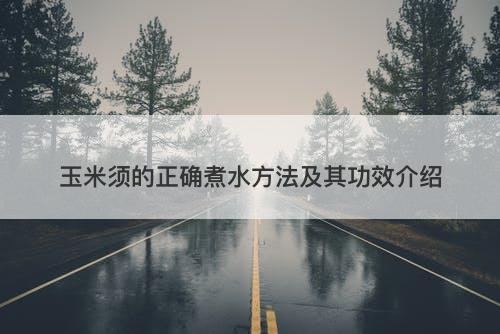 玉米须的正确煮水方法及其功效介绍