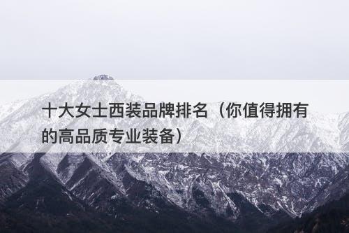 十大女士西装品牌排名（你值得拥有的高品质专业装备）