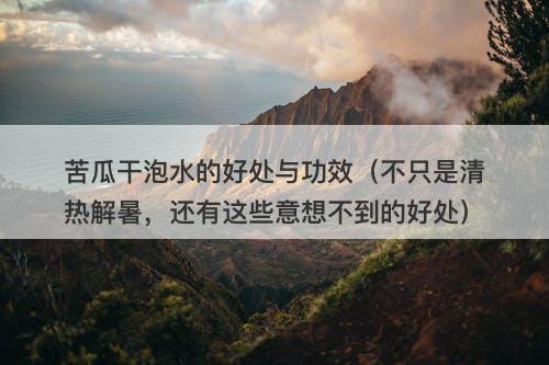 苦瓜干泡水的好处与功效（不只是清热解暑，还有这些意想不到的好处）