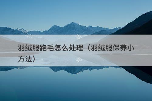 羽绒服跑毛怎么处理（羽绒服保养小方法）