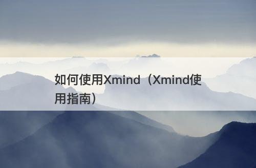 如何使用Xmind（Xmind使用指南）