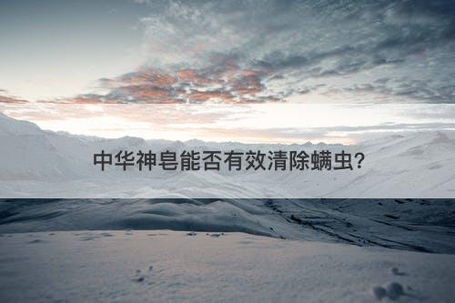中华神皂能否有效清除螨虫？