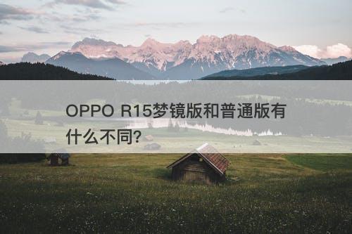 OPPO R15梦镜版和普通版有什么不同？
