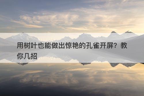 用树叶也能做出惊艳的孔雀开屏？教你几招