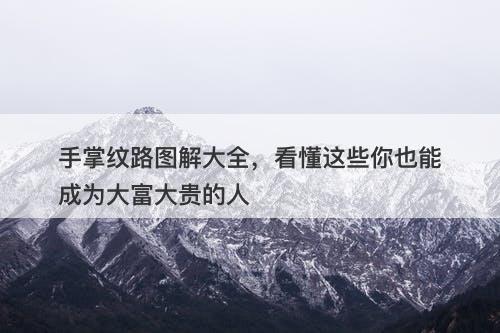 手掌纹路图解大全，看懂这些你也能成为大富大贵的人