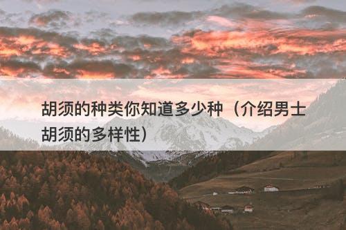 胡须的种类你知道多少种（介绍男士胡须的多样性）