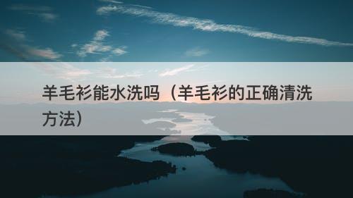 羊毛衫能水洗吗（羊毛衫的正确清洗方法）