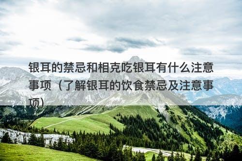 银耳的禁忌和相克吃银耳有什么注意事项（了解银耳的饮食禁忌及注意事项）