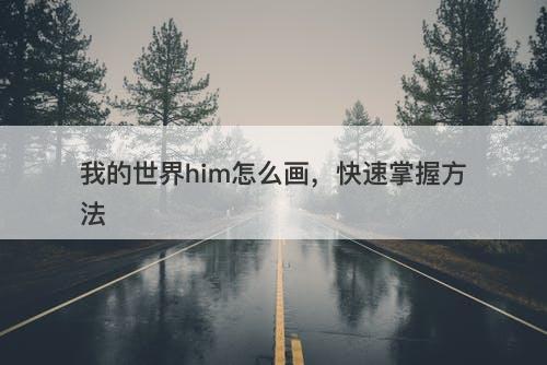 我的世界him怎么画，快速掌握方法