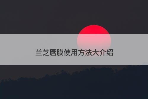 兰芝唇膜使用方法大介绍