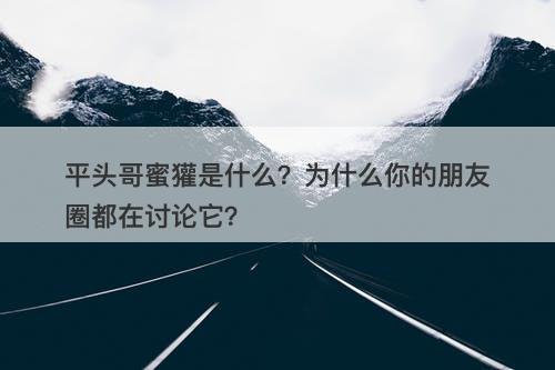 平头哥蜜獾是什么？为什么你的朋友圈都在讨论它？