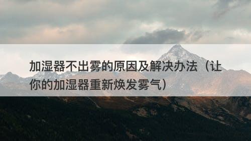 加湿器不出雾的原因及解决办法（让你的加湿器重新焕发雾气）