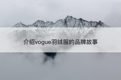介绍vogue羽绒服的品牌故事