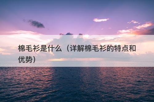 棉毛衫是什么（详解棉毛衫的特点和优势）