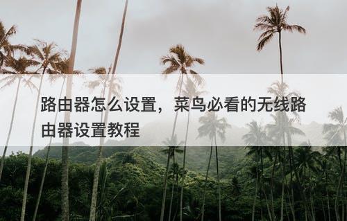 路由器怎么设置，菜鸟必看的无线路由器设置教程