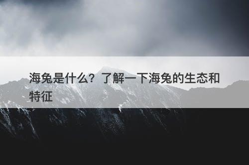海兔是什么？了解一下海兔的生态和特征
