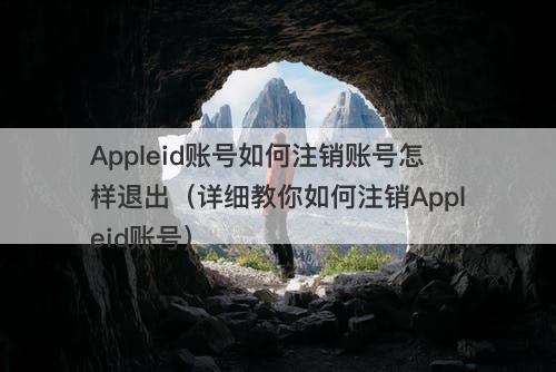 Appleid账号如何注销账号怎样退出（详细教你如何注销Appleid账号）