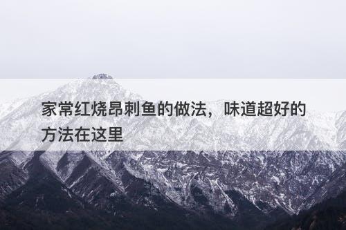 家常红烧昂刺鱼的做法，味道超好的方法在这里