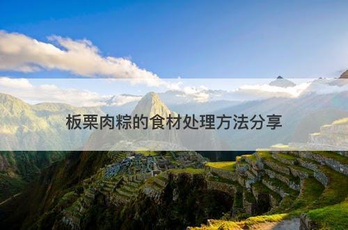 板栗肉粽的食材处理方法分享